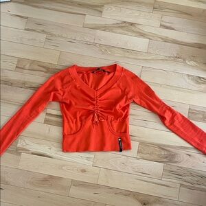 Ecko Unlimited Women's Vibrant Orange Long Sleeve Tee